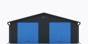 Elewacja projektu G295 - Budynek garażowy - 1 - wersja lustrzana