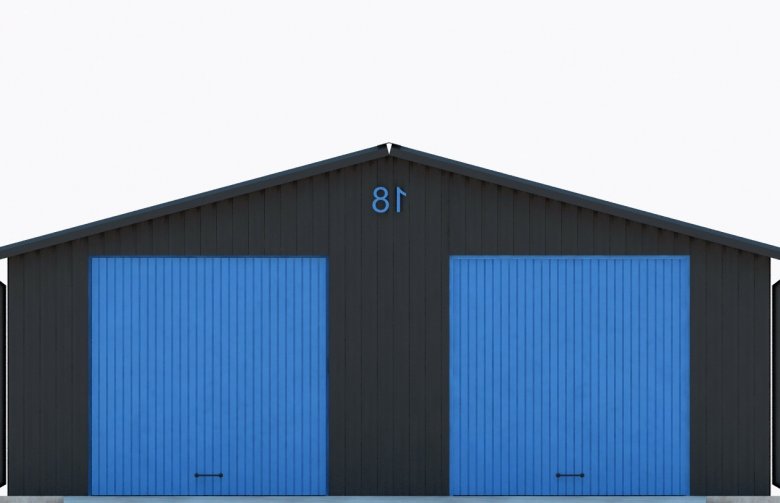 Projekt domu energooszczędnego G295 - Budynek garażowy - elewacja 1