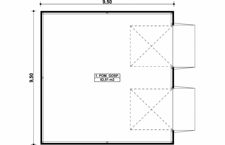 Projekt domu energooszczędnego G295 - Budynek garażowy - 