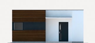 Elewacja projektu G296 - Budynek garażowo - gospodarczy - 4 - wersja lustrzana