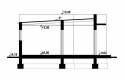 Projekt domu energooszczędnego G296 - Budynek garażowo - gospodarczy - przekrój 1