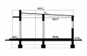 Projekt domu energooszczędnego G296 - Budynek garażowo - gospodarczy - przekrój 1