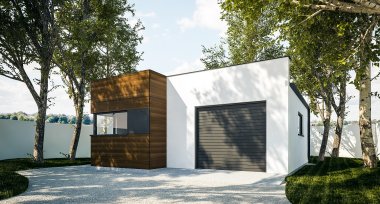 Projekt domu G296 - Budynek garażowo - gospodarczy