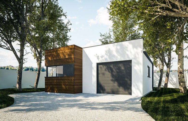 Projekt domu energooszczędnego G296 - Budynek garażowo - gospodarczy