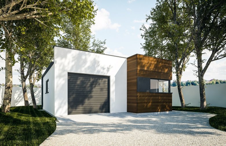 Projekt domu energooszczędnego G296 - Budynek garażowo - gospodarczy