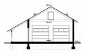 Projekt domu energooszczędnego G298 - Budynek garażowy z wiatą - przekrój 1