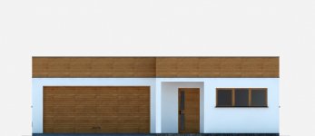 Elewacja projektu G299 - Budynek garażowo - gospodarczy - 1 - wersja lustrzana