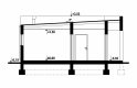 Projekt domu energooszczędnego G299 - Budynek garażowo - gospodarczy - przekrój 1