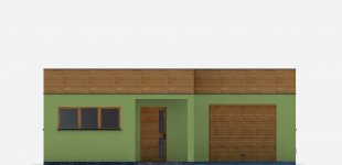 Elewacja projektu G303 - Budynek garażowo - gospodarczy - 1 - wersja lustrzana
