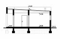 Projekt domu energooszczędnego G303 - Budynek garażowo - gospodarczy - przekrój 1