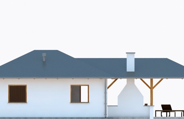 Projekt domu energooszczędnego G294 - Budynek garażowo - gospodarczy - elewacja 3
