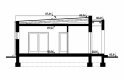 Projekt domu letniskowego G311 - Budynek letniskowy - przekrój 1