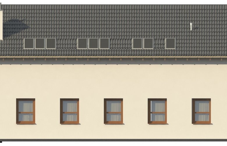 Projekt domu wolnostojącego G200 - Budynek mieszkalno - garażowy - elewacja 2