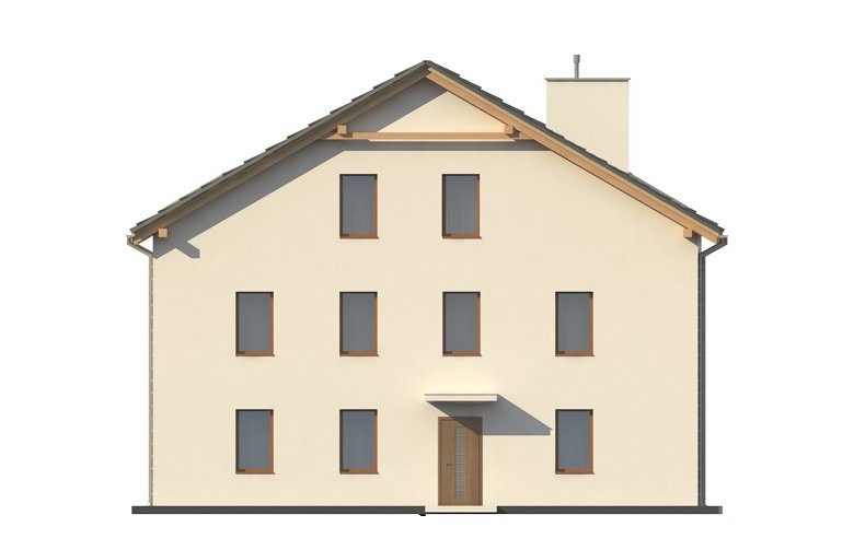 Projekt domu wolnostojącego G200 - Budynek mieszkalno - garażowy - elewacja 3