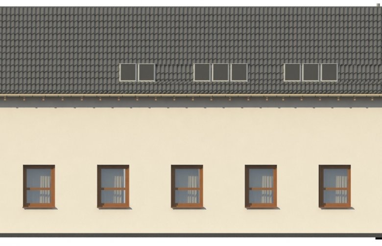 Projekt domu wolnostojącego G200 - Budynek mieszkalno - garażowy - elewacja 4