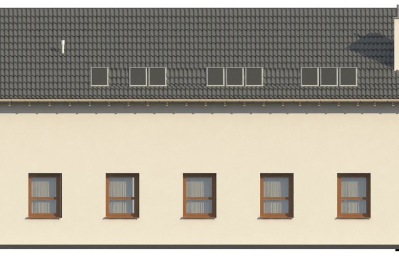 Projekt domu wolnostojącego G200 - Budynek mieszkalno - garażowy - elewacja 2
