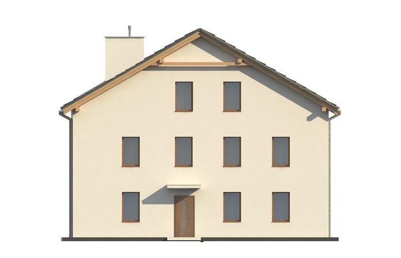 Projekt domu wolnostojącego G200 - Budynek mieszkalno - garażowy - elewacja 3