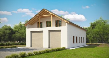 Projekt domu G200 - Budynek mieszkalno - garażowy
