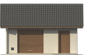 Projekt domu energooszczędnego G180 - Budynek garażowo - gospodarczy - elewacja 1