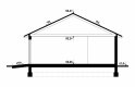 Projekt domu energooszczędnego G180 - Budynek garażowo - gospodarczy - przekrój 1