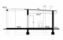 Projekt domu letniskowego G182 - Budynek rekreacyjny - przekrój 1