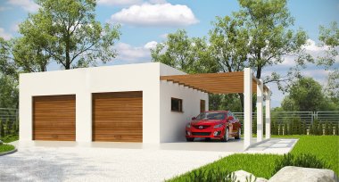 Projekt domu G198 - Budynek garażowy