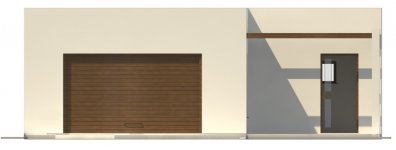 Elewacja projektu G199 - Budynek garażowo - gospodarczy - 1 - wersja lustrzana