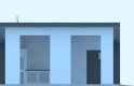 Projekt domu energooszczędnego G190 - Budynek garażowy z wiatą - elewacja 4