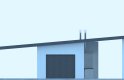 Projekt domu energooszczędnego G190 - Budynek garażowy z wiatą - elewacja 1