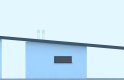 Projekt domu energooszczędnego G190 - Budynek garażowy z wiatą - elewacja 3
