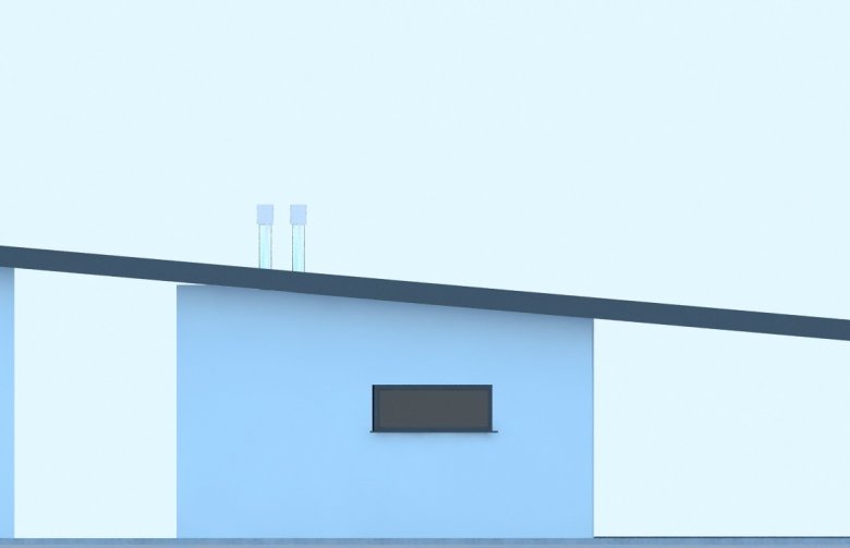 Projekt domu energooszczędnego G190 - Budynek garażowy z wiatą - elewacja 3