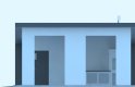 Projekt domu energooszczędnego G190 - Budynek garażowy z wiatą - elewacja 4