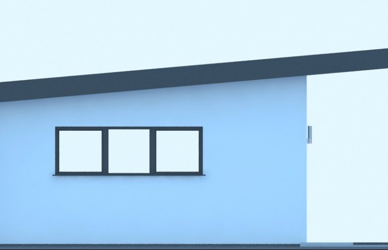 Projekt domu energooszczędnego G197 - Budynek garażowy - elewacja 3