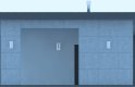 Projekt domu energooszczędnego G197 - Budynek garażowy - elewacja 4