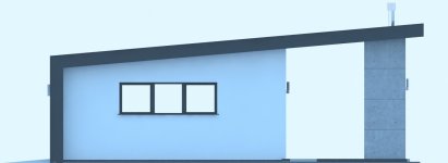 Elewacja projektu G197 - Budynek garażowy - 1 - wersja lustrzana