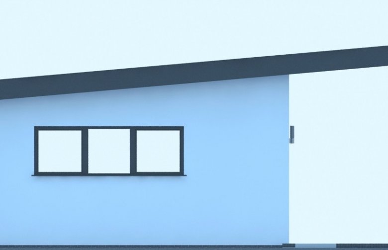 Projekt domu energooszczędnego G197 - Budynek garażowy - elewacja 1