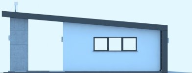 Elewacja projektu G197 - Budynek garażowy - 3 - wersja lustrzana
