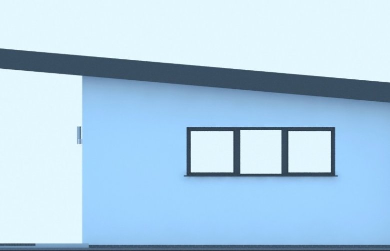 Projekt domu energooszczędnego G197 - Budynek garażowy - elewacja 3