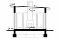 Projekt domu letniskowego G181 - Budynek rekreacyjny - przekrój 1