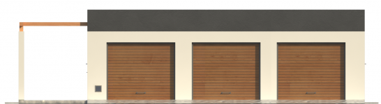 Elewacja projektu G185 -  Budynek garażowo - gospodarczy - 1 - wersja lustrzana