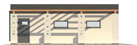 Elewacja projektu G185 -  Budynek garażowo - gospodarczy - 2 - wersja lustrzana