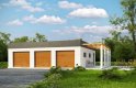 Projekt domu energooszczędnego G185 -  Budynek garażowo - gospodarczy - wizualizacja 0