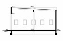 Projekt domu energooszczędnego G186 - Budynek garażowy - przekrój 1