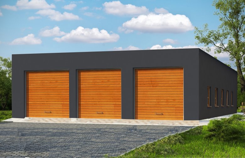 Projekt domu energooszczędnego G186 - Budynek garażowy