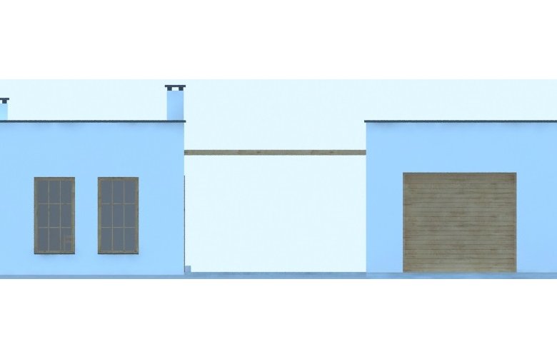 Projekt domu letniskowego G191 - Budynek rekreacyjny z sauną - elewacja 1