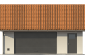 Projekt domu energooszczędnego G179 - Budynek garażowy - elewacja 1