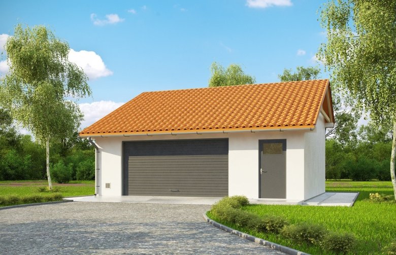 Projekt domu energooszczędnego G179 - Budynek garażowy