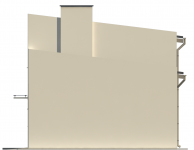 Elewacja projektu G184 - Budynek garażowo - magaznowy - 2 - wersja lustrzana