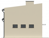Elewacja projektu G184 - Budynek garażowo - magaznowy - 4 - wersja lustrzana