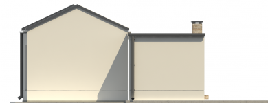 Elewacja projektu G187 - Budynek garażowy - 3 - wersja lustrzana